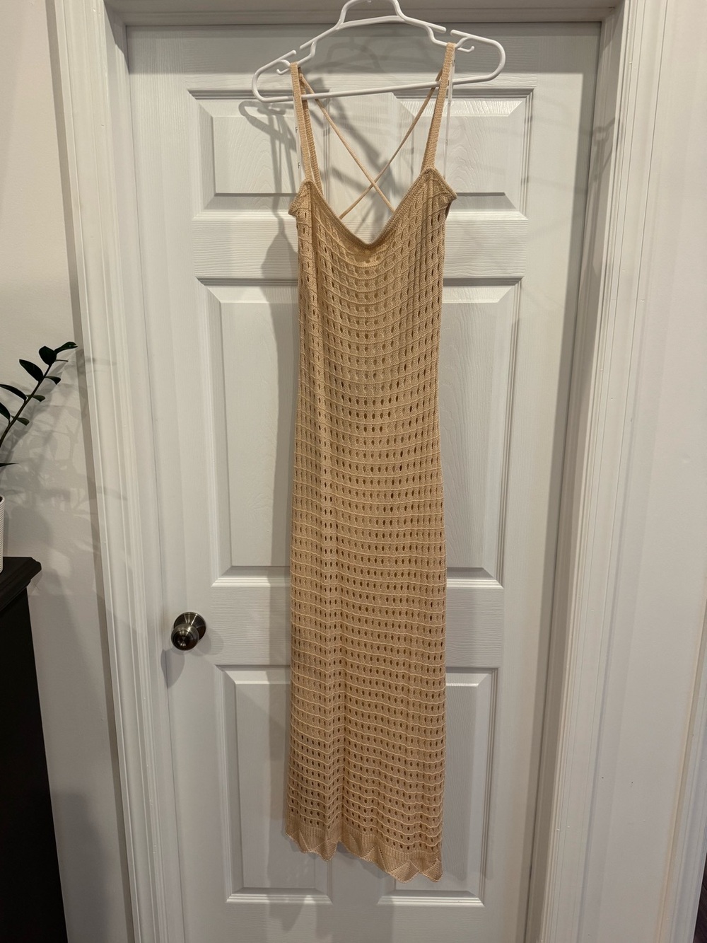 Lulus crochet midi slip dress